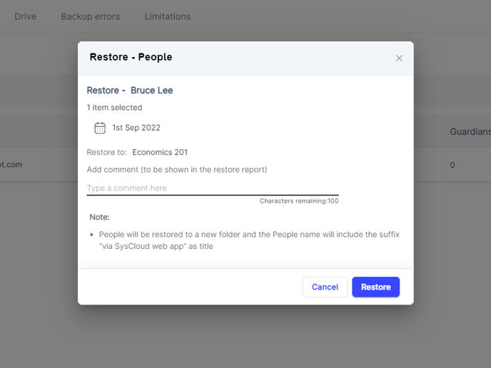 4. Restore pop-up