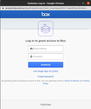 Grant access to Box account
