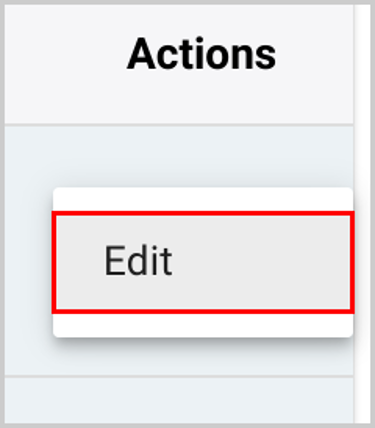 Edit actions
