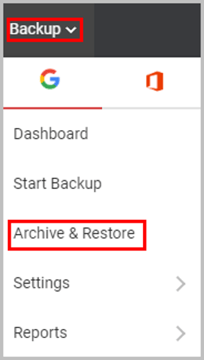 G Suite backup and restore option
