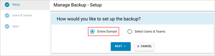 137. start backup_entire domain