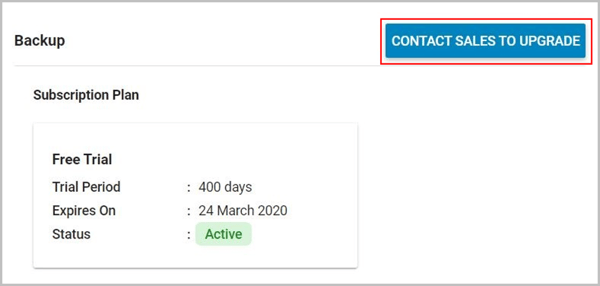 Contact sales to upgrade