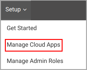 Manage cloud apps