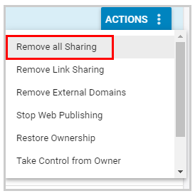 Remove all sharing