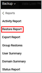 Restore report