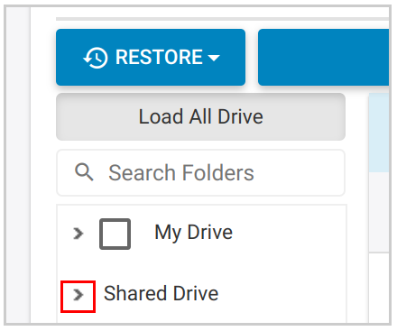 Shared Drive - Select folder