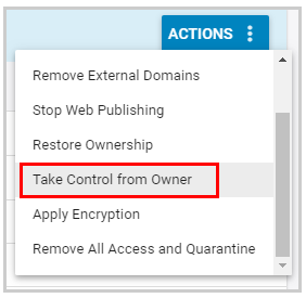 Take control from owner