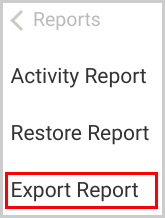 backup_export report