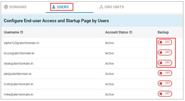 end-user access : select users
