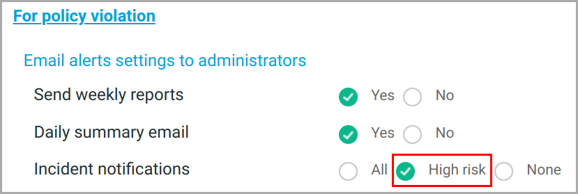No High Risk Point Alert How to avoid/reduce false-positive alerts?