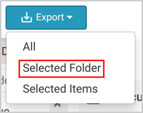 Office 365 export selected folder