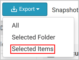 Office 365 export selected items