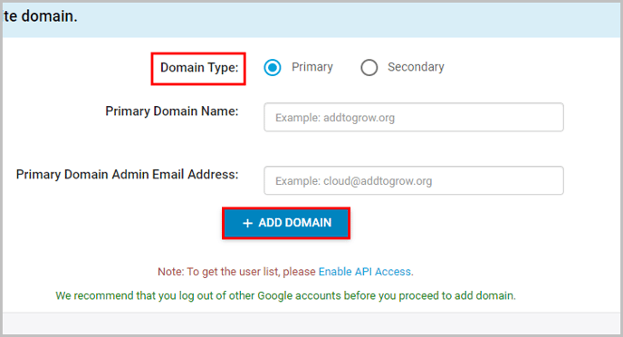 add domain-1