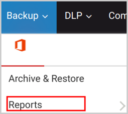 backup reports option