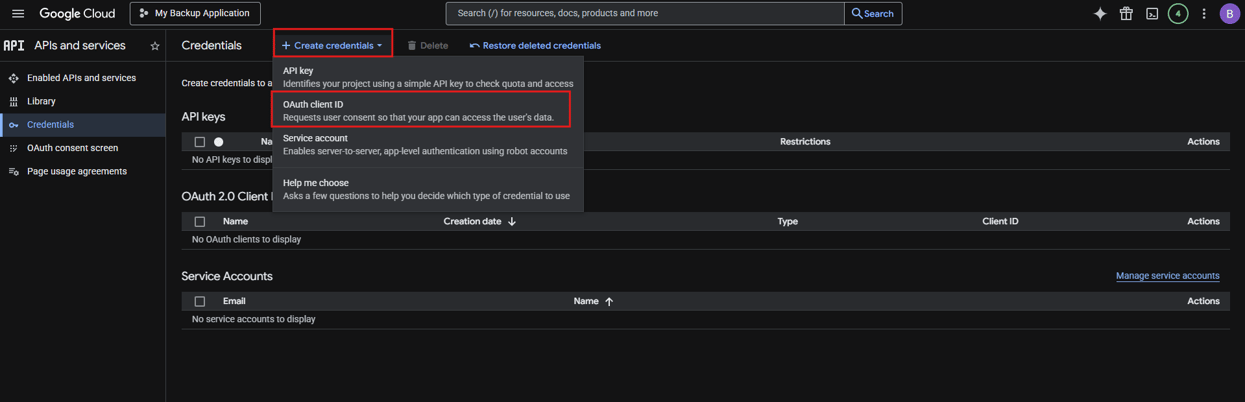 How to create OAuth 2.0 Client Credentials to back up my Google Admin ...