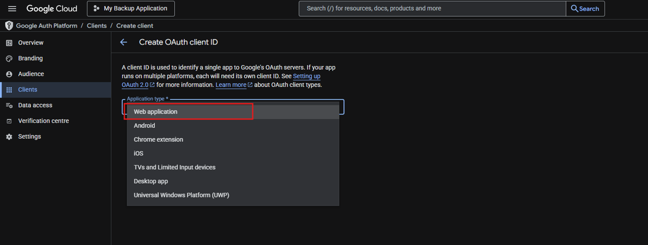 How to create OAuth 2.0 Client Credentials to back up my Google Admin ...