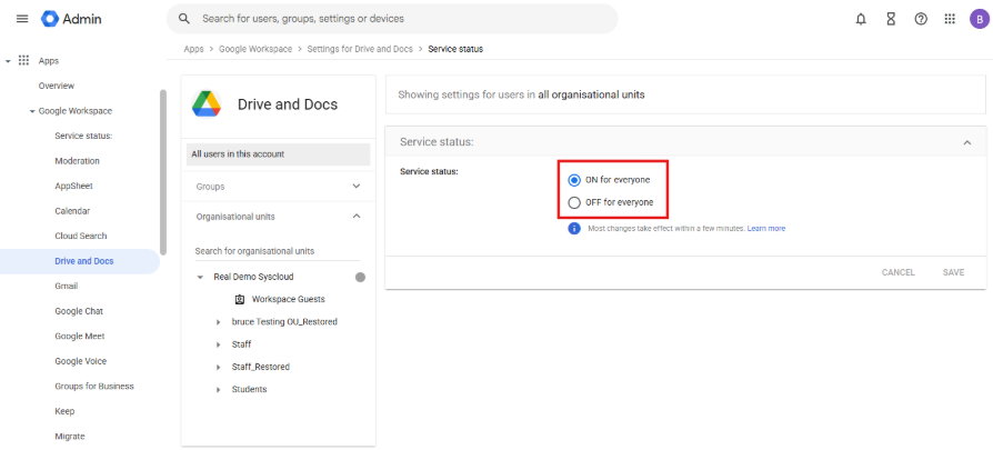 How to enable Gmail and Google Drive services in Google Workspace Admin ...