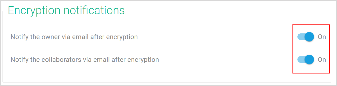 Encryption Notification