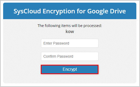 Encryption Password