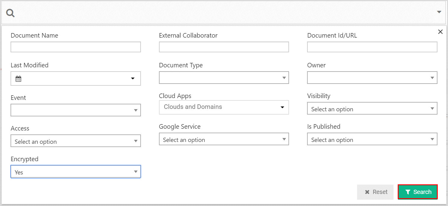 Filtering Encryption Files