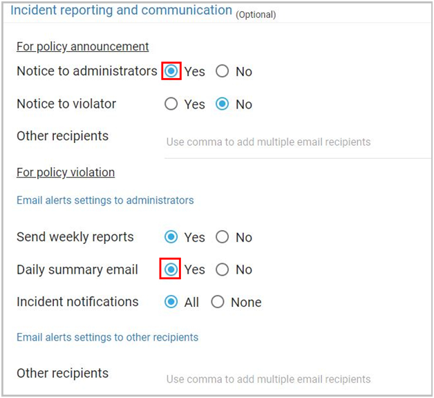 Incident reporting and communication