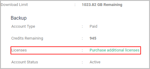 Purchase additional licenses