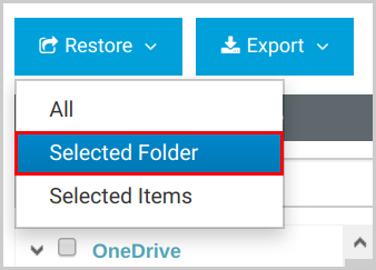 Restore seelected folder