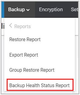 backup health status report
